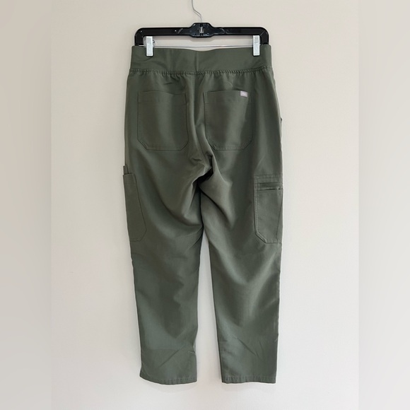 FIGS High Waisted Yola Skinny Scrub Pants, Limited Edition Spruce Green, M/P - Picture 2 of 10